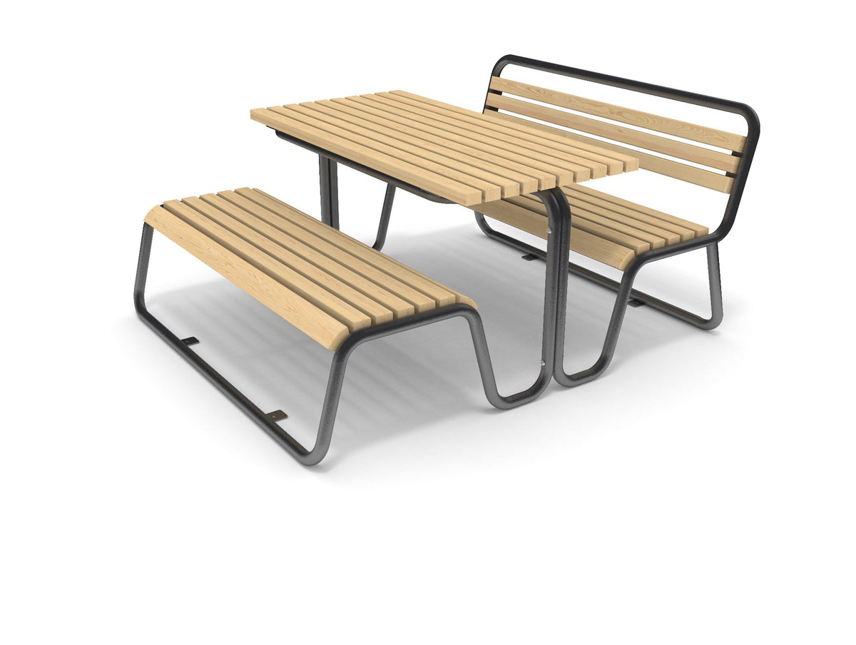 Cemer Zebra Picnic Table CUS 161 Site Furnishing