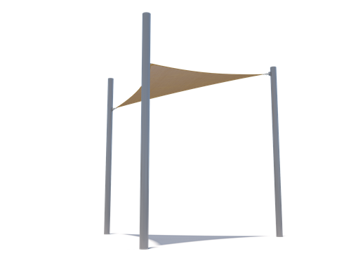 3 Point Sail Shade Structure example; pictured size and colors may vary