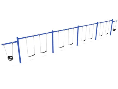 7/8 Feet High Elite Cantilever Swing - 4 Bay 2 Cantilevers