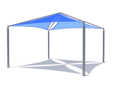 Pyramid Multi-Panel Shade Structure example; pictured size and colors may vary