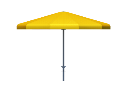 Coolbrella Single Post Umbrella Shade Structure example; pictured size and colors may vary