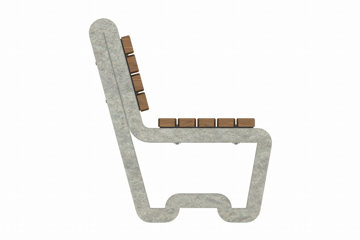 Cemer Oniks Bench With Backrest CUS 1007 Site Furnishing