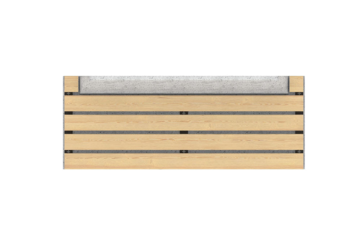 Cemer Modular Backrest Bench CUS 351 Site Furnishing