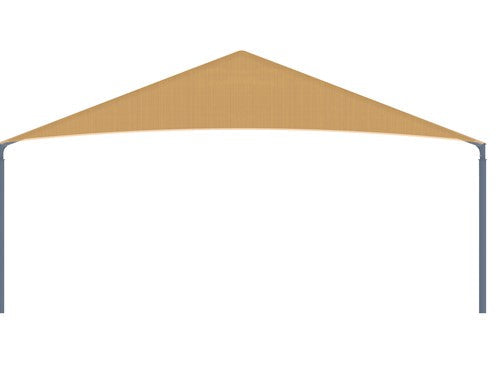 Hip Roof Shade Structure with 4 Posts and 8 Foot Entry example; pictured size and colors may vary