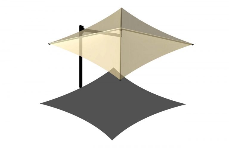 Cantilever Square Umbrella Shade example; pictured size and colors may vary