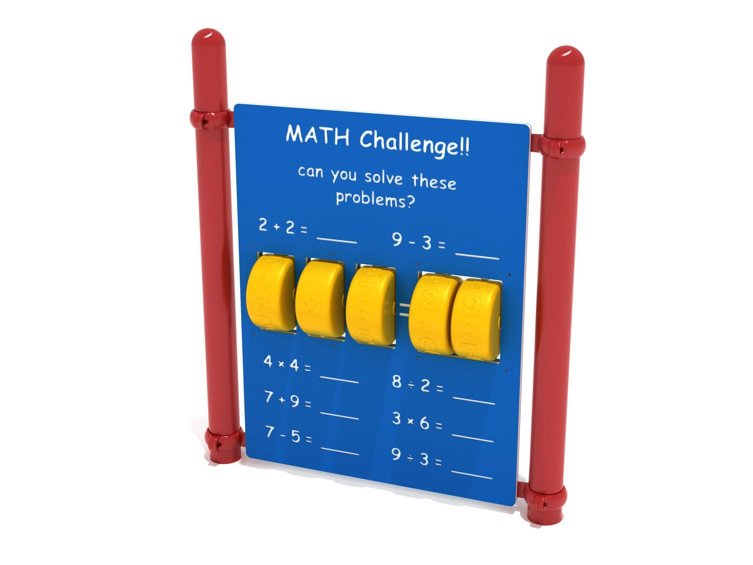 Freestanding Math Panel with Posts