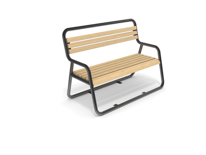 Cemer Zebra Backrest Bench CUS 151 Site Furnishing