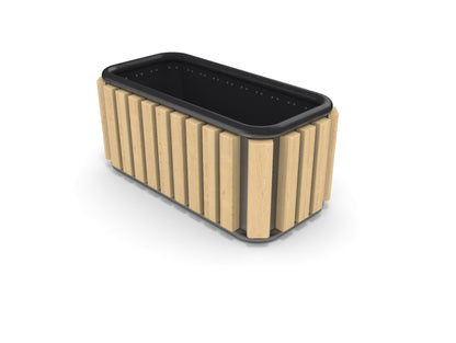 Cemer Zebra Rectangle Planter CUS 163 Site Furnishing
