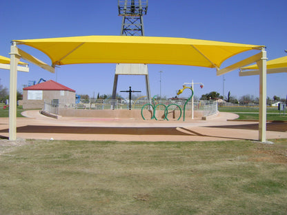 Full Cantilever Hip Shade Structure example; pictured size and colors may vary
