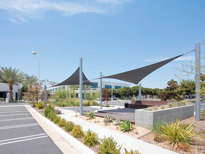 3 Point Sail Shade Structure example; pictured size and colors may vary