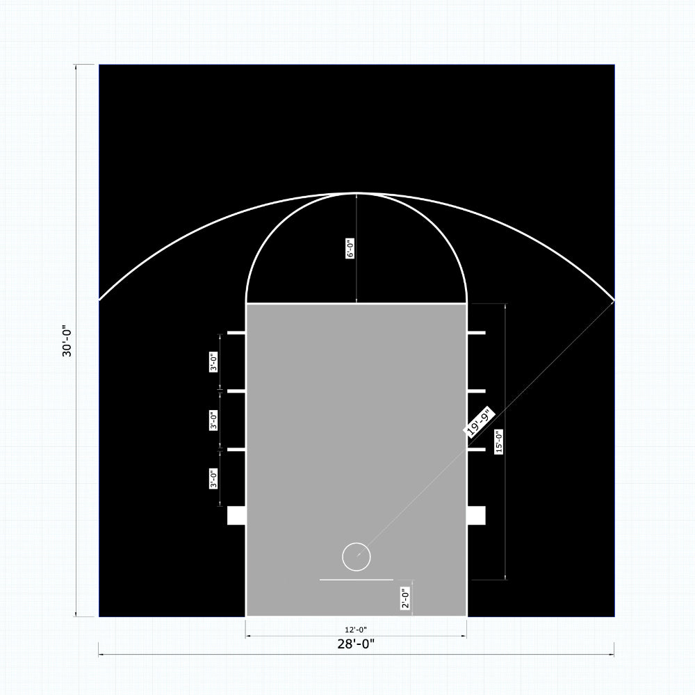 ProTile Sport Basketball Court Floor, 28×30, Kit