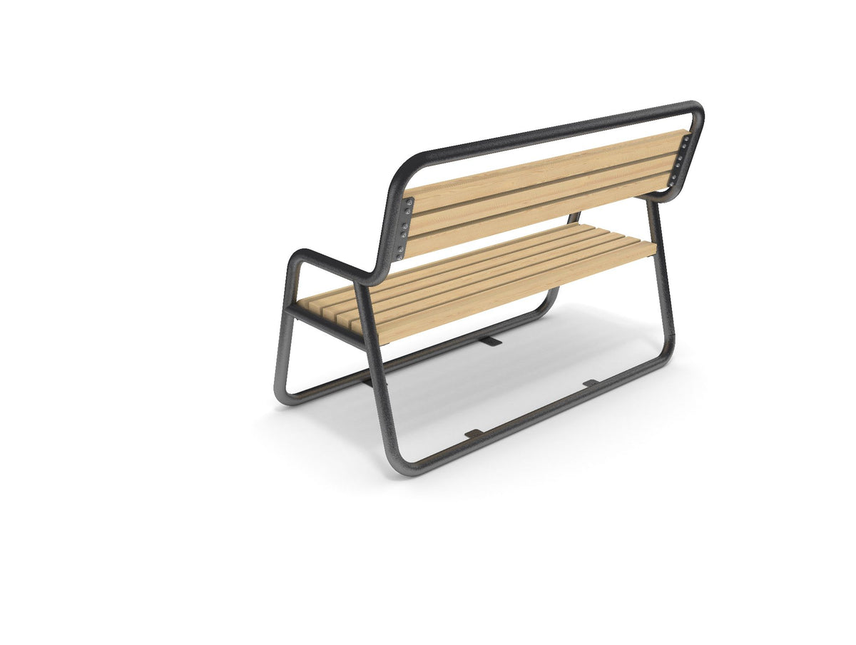 Cemer Zebra Backrest Bench CUS 151 Site Furnishing