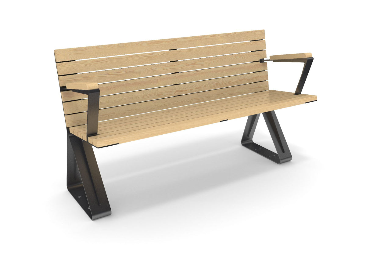 Cemer Bermuda Backrest Bench CUS 51 Site Furnishing