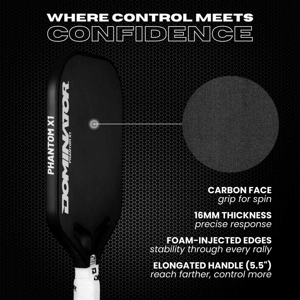 Dominator Phantom X1 Pickleball Paddle