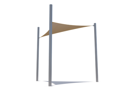 3 Point Sail Shade Structure example; pictured size and colors may vary