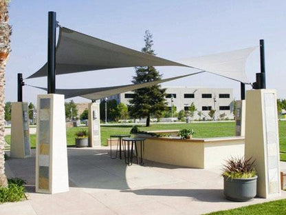 4 Point Hypar Sail Shade Structure example; pictured size and colors may vary