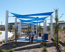 Sail Shade Structure (Custom) example; pictured size and colors may vary