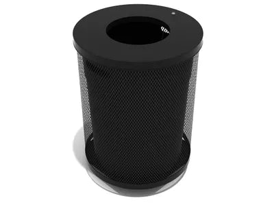 32 Gallon Expanded Steel Trash Receptacle with Liner