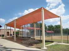 Wrap Around Shade Structure (Custom) example; pictured size and colors may vary