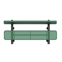 6' BENCH W/BACK PERFORATED PATTERN