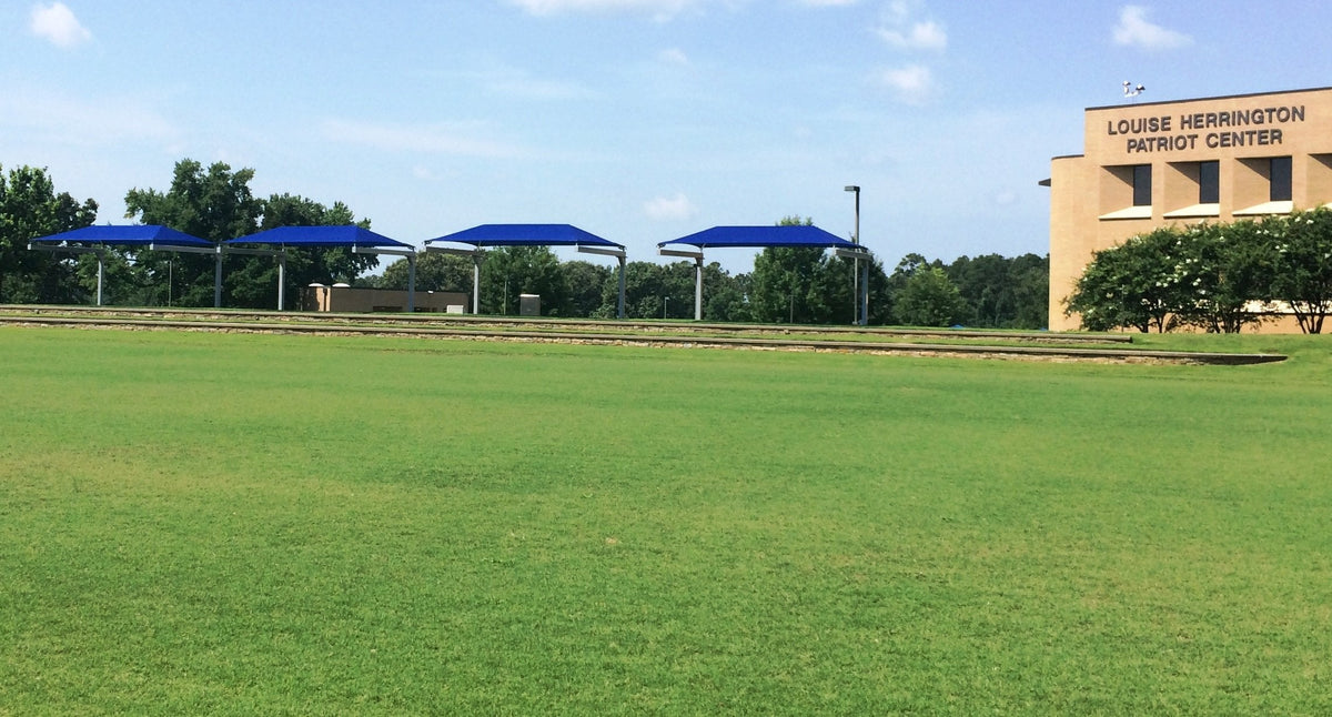 Full Cantilever Hip Shade Structure example; pictured size and colors may vary