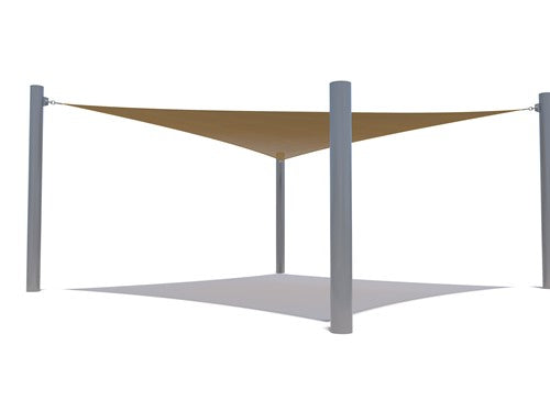 4 Point Hypar Sail Shade Structure example; pictured size and colors may vary
