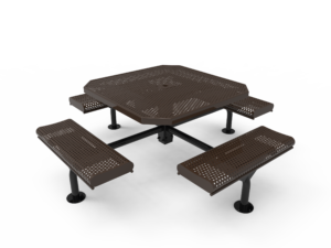 Standard Metal Rooted Octagon Table With Curled Edges