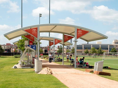 Panorama Cantilever Shade Structure example; pictured size and colors may vary