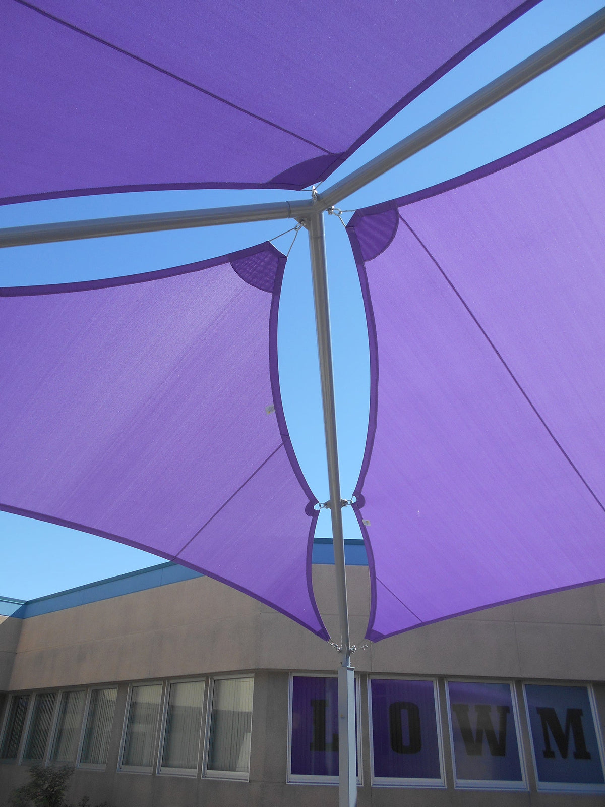 SuperSpan Hip Multi-Panel Shade Structure example; pictured size and colors may vary