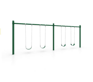 Green | 4 Swings | 4 Belt Seats and Chain