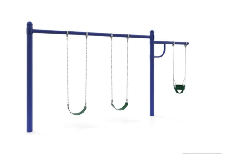 5 Inch Single Post Swing Set With Cantilever Arm
