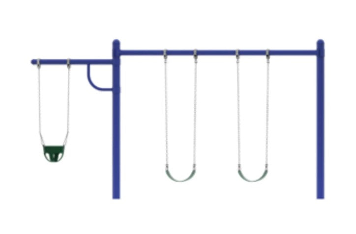 5 Inch Single Post Swing Set With Cantilever Arm