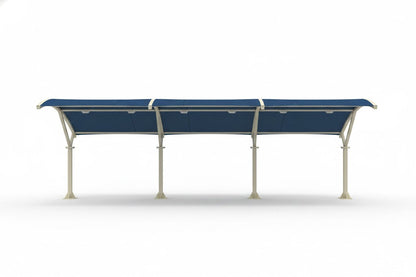Eclipse 2 Post Arch Shade Structure example; pictured size and colors may vary