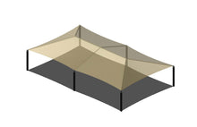 6 Post Hip Shade Structure example; pictured size and colors may vary