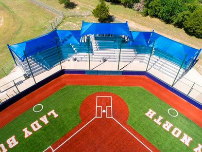 Full Cantilever Hip Roof Shade Structure example; pictured size and colors may vary