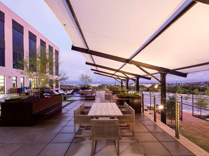 Cantilever Wing Cabled Shade Structure example; pictured size and colors may vary