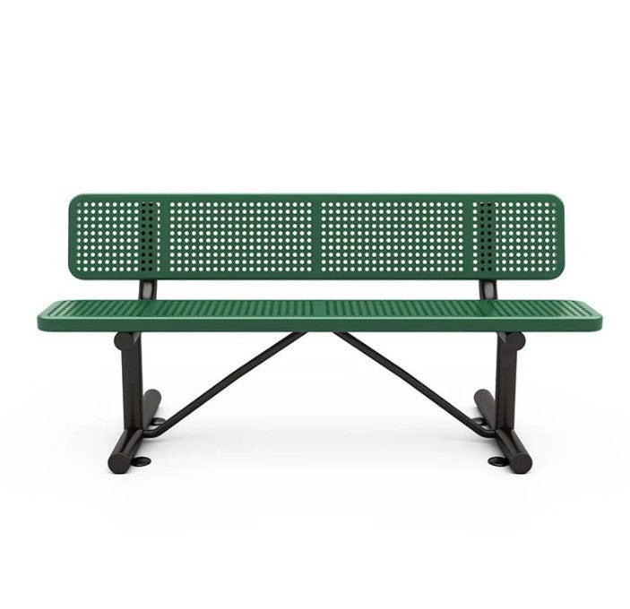 6' Park Bench with Back