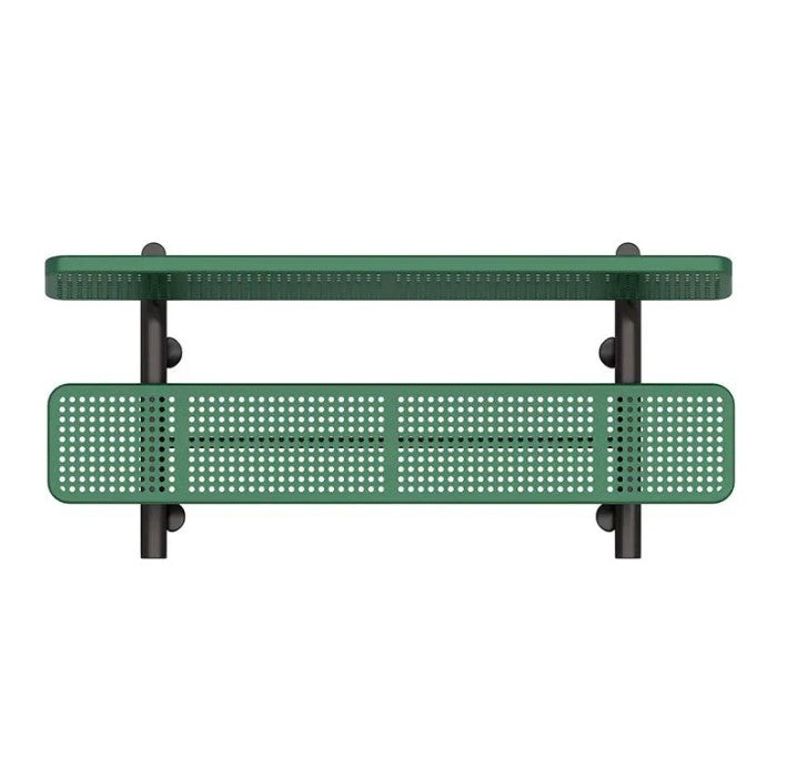 6' Park Bench with Back