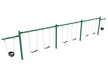 7/8 feet high Elite Cantilever Swing - 3 Bays 2 Cantilevers