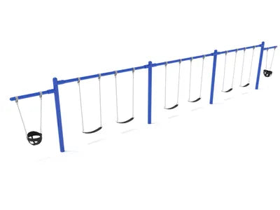 7/8 feet high Elite Cantilever Swing - 3 Bays 2 Cantilevers