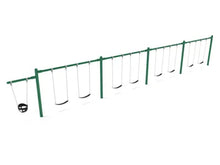 7/8 Feet High Elite Cantilever Swing - 4 Bays 1 Cantilever