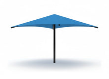 Single Post Pyramid Roof Shade Structure example; pictured size and colors may vary