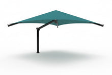 Single Post Pyramid Cantilever Shade Structure example; pictured size and colors may vary