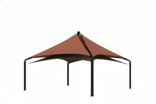 Mariner Pyramid Shade Structure example; pictured size and colors may vary