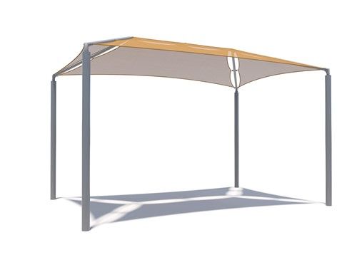 Hip Multi-Panel Shade Structure example; pictured size and colors may vary