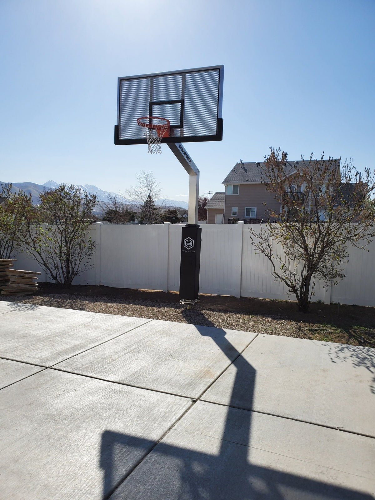 Dominator Pro 72″ Basketball Hoop – Shatterproof Aluminum Backboard