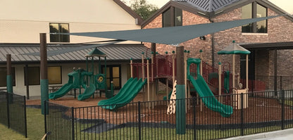 3 Point Triangle Sail Shade Structure example; pictured size and colors may vary