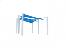 Sail Shade Structure (Custom) example; pictured size and colors may vary