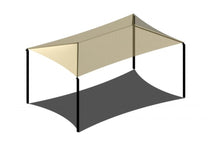 Hip Roof Shade Structure with 4 Posts example; pictured size and colors may vary