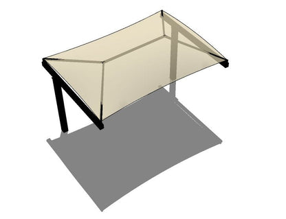 Offset Cantilever Hip Shade Structure example; pictured size and colors may vary